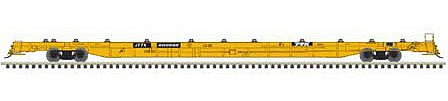 Atlas Model Railroad 50005520 N Scale ACF 89' F89-J Flatcar with Deck Risers - Ready to Run -- JTTX 601395 (2000s yellow, black)