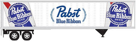 Atlas Model Railroad 50005614 N Scale 45' Pines Trailer - Assembled -- Pabst Blue Ribbon (red, white, blue)