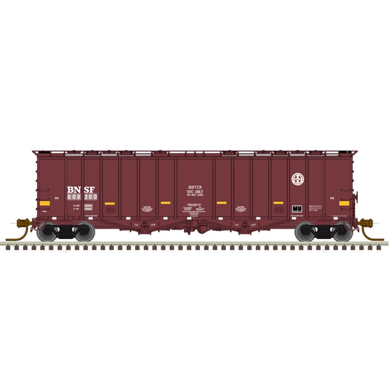 Atlas Model Railroad 50005808 N Scale 4180 Airslide Covered Hopper - Ready to Run - Master(R) -- BNSF Railway 808260 (Boxcar Red, Buffer Service)