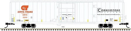 Atlas Model Railroad 50005971 N Scale Cryogenic Reefer - Ready to Run - Master(R) -- Cryo-Trans Cornerstone 3502 (white, orange)