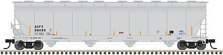 Atlas Model Railroad 50006007 N Scale ACF 5701 Centerflow Plastics Hopper - Ready to Run - Master(R) -- ACFX 98092 (gray)