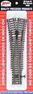 Atlas Model Railroad 560 HO Scale Code 83 Custom-Line(R) Turnouts w ...