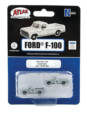 Atlas Model Railroad 60000090 N Scale 1973 Ford F-100 Pickup Truck 2-Pack - Assembled -- Undecorated