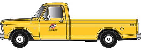 Atlas Model Railroad 60000125 N Scale 1973 Ford F-100 Pickup Truck 2-Pack - Assembled -- Chicago & North Western (yellow)