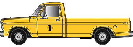 Atlas Model Railroad 60000130 N Scale 1973 Ford F-100 Pickup Truck 2-Pack - Assembled -- Union Pacific (yellow)