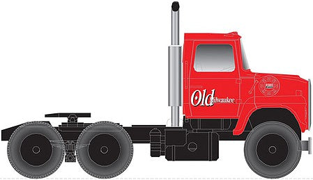 Atlas Model Railroad 60000143 N Scale Ford(R) LNT 9000 Tractor Only - Assembled -- Painted to Match Old Milwaukee (red, white) 45' Pines Trailer