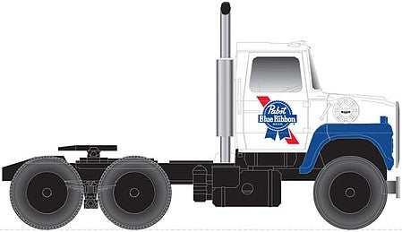 Atlas Model Railroad 60000145 N Scale Ford(R) LNT 9000 Tractor Only - Assembled -- Painted to Match Pabst Blue Ribbon (red, white, blue)