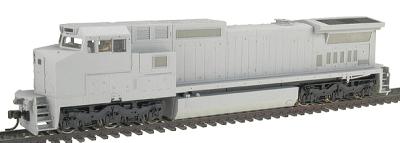 Atlas Model Railroad 7603 HO Scale Master(TM) Series Silver Diesel GE Dash 8-40CW - Standard DC -- Undecorated; Santa Fe Style