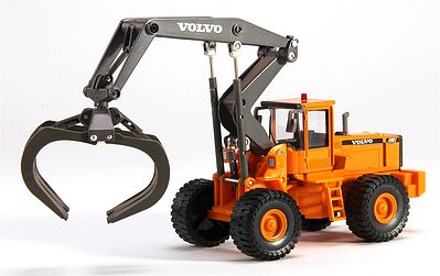 Atlas Model Railroad 820011 18264 Scale Volvo L180C Timber Grappler - Assembled -- Yellow, Black