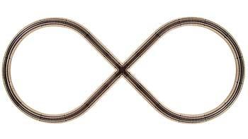 Atlas O 1001000 O Scale Figure 8 Expanstion Track Set - Industrial Rail(TM) -- Add-On Requires Oval Track Set 151-30WPOWER, 4 x 8' Set Up Size