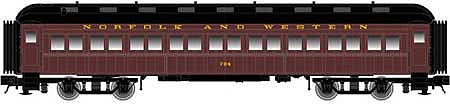 Atlas O 2001262 O Scale Trainman(R) 60' Combine w/Interior Light & Details - 2-Rail - Ready to Run -- Norfolk & Western (maroon)