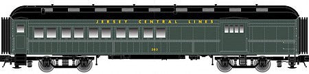 Atlas O 2001274 O Scale 60' Heavyweight Combine - 2-Rail - Ready to Run - Trainman(R) -- Central Railroad of New Jersey (Pullman Green, black)