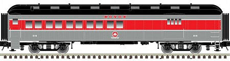 Atlas O 2001276 O Scale 60' Heavyweight Combine - 2-Rail - Ready to Run - Trainman(R) -- Monon (gray, red, black)