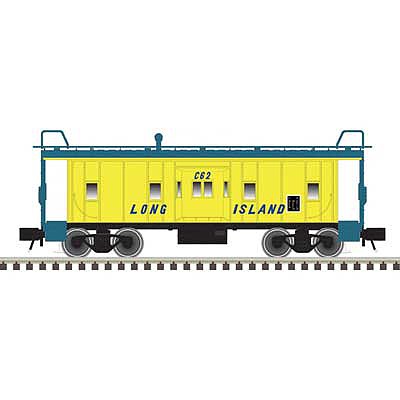Atlas O 2001744 O Scale Bay Window Caboose - 3-Rail - Ready to Run - Trainman(R) -- Long Island (yellow, blue)