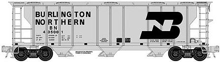 Atlas O 2002514 O Scale PS-2 3-Bay Covered Hopper - 3-Rail - Ready to Run - Trainman(R) -- Burlington Northern (gray, black, Large Logo)