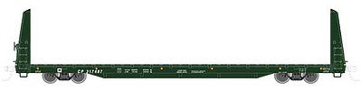 Atlas O 2002619 O Scale 62' Bulkhead Flatcar - 3-Rail - Ready to Run - Trainman(R) -- Canadian Pacific (green)