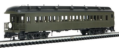 Atlas O 2002700 O Scale 60' Heavyweight Observation - 3-Rail - Ready to Run - Trainman(R) -- Painted, Unlettered (Pullman Green, black)