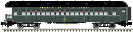 Atlas O 2002715 O Scale 60' Heavyweight Observation - 3-Rail - Ready to Run - Trainman(R) -- Central Railroad of New Jersey (Pullman Green, black)