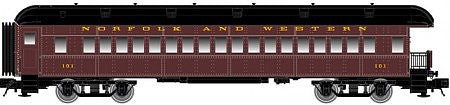 Atlas O 2002771 O Scale 60' Heavyweight Observation - 2-Rail - Ready to Run - Trainman(R) -- Norfolk & Western (maroon, black)