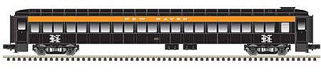 Atlas O 2002961 O Scale Pullman-Osgood Bradley Coach - 2-Rail - Ready to Run - Trainman(R) -- New Haven (McGinnis Black Knight, black, vermillion, white)
