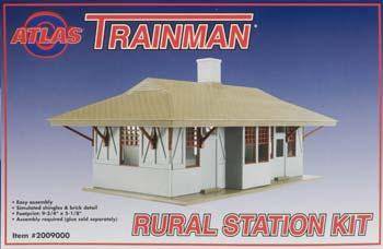 Atlas O 2009000 O Scale Rural Station - Trainman(R) -- Kit - 9-3/4 x 5-1/8" 24.8 x 13cm