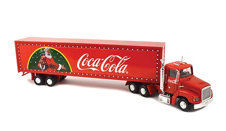 Atlas O 25000010 15707 Scale Tractor with LED Lighted Van Trailer -- Coca-Cola(R) Caravan (red, green, white)