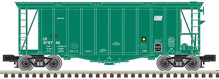 Atlas O 3001075 O Scale 40' Airslide Covered Hopper - 3-Rail - Ready to Run - Master(R) -- Conrail (ex-PC, Jade Green)