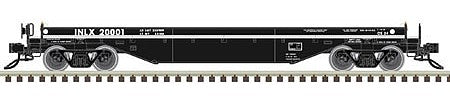Atlas O 3001732 O Scale 42' Coil Steel Car with Fishbelly Side Sill, No Cover - 3-Rail - Ready to Ru -- Inland Steel (black)