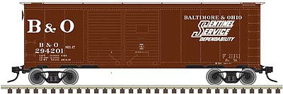 Atlas O 3001829 O Scale 1937 AAR Double-Door 40' Boxcar - 3-Rail - Ready to Run - Master(R) -- Baltimore & Ohio (Boxcar Red, white, Sentinel Service Logo)