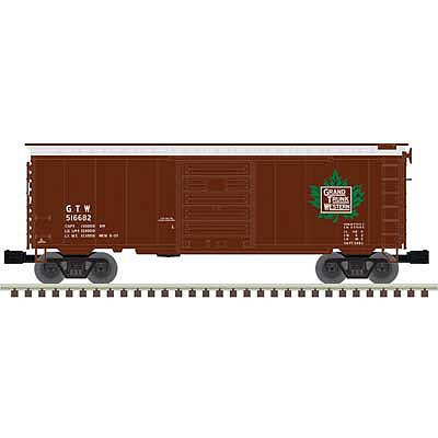 Atlas O 3001841 O Scale 40' PS-1 Boxcar - 3-Rail - Ready to Run - Premier -- Grand Trunk Western (Boxcar Red, white, green)