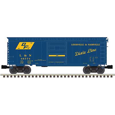 Atlas O 3001842 O Scale 40' PS-1 Boxcar - 3-Rail - Ready to Run - Premier -- Louisville & Nashville (blue, yellow, Dixie Line Slogan)
