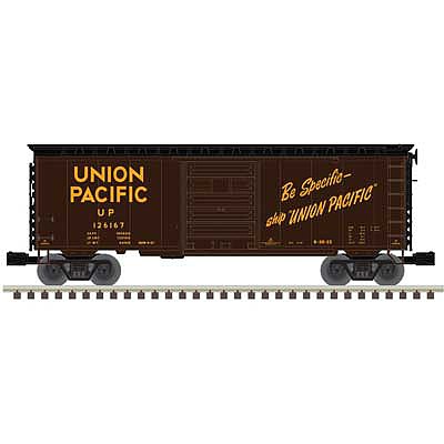 Atlas O 3001846 O Scale 40' PS-1 Boxcar - 3-Rail - Ready to Run - Premier -- Union Pacific (Boxcar Red, yellow, Be Specific Slogan)