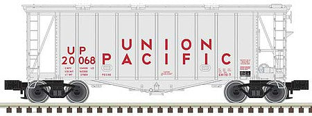 Atlas O 3002079 O Scale 40' Airslide Covered Hopper - 2-Rail - Ready to Run - Master(R) -- Union Pacific (silver, red)