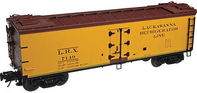 Atlas O 3002530 O Scale 40' Rebuilt Wood Reefer - 2-Rail - Ready to Run -- Delaware, Lackawanna & Western (orange, black)