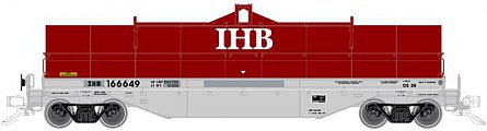 Atlas O 3002731 O Scale 42' Coil Steel Car with Fishbelly Side Sill - 2-Rail - Ready to Run -- Indiana Harbor Belt (Ex-NS, red, gray, white)
