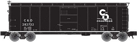 Atlas O 3002917 O Scale 1923 ARA X-29 40' Steel Boxcar - 2-Rail - Ready to Run - Master(R) -- Chesapeake & Ohio (black, Progress Logo)