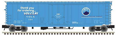 Atlas O 3003516 O Scale Pullman-Standard PS-1 50' Plug-Door Boxcar - 3-Rail - Ready to Run - Master(R) -- American Colloid Co. VOLX (blue, black)