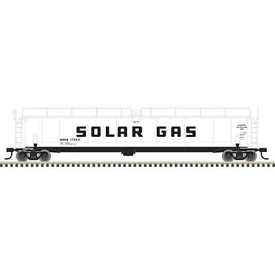 Atlas O 3004017 O Scale 33,000-Gallon Tank Car - 2-Rail - Ready to Run - Master(R) -- Solar Gas (white, black)