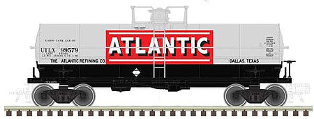 Atlas O 3005520 O Scale 11,000-Gallon Tank Car with Platform - 3-Rail - Ready to Run - Master(R) -- Atlantic Refining UTLX (gray, red, white)