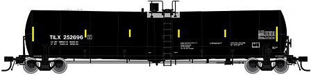 Atlas O 3006016 O Scale Trinity 25,500-Gallon Tank Car - 2-Rail - Ready to Run -- Trinity Leasing TILX (Vegetable Oil, black, yellow Conspicuity Marks)