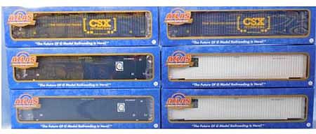 Atlas O 3006332 O Scale CIMC 53' Container 6-Pack - Assembled -- 2 Each: Marten, TMX, Matson