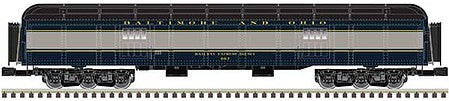 Atlas O 3007041 O Scale 70' Madison Heavyweight 4-Car Set - 3-Rail - Ready to Run -- Baltimore & Ohio Baggage 663, Coach 3516, 3522, Obs Colin T Johnson (blue, g