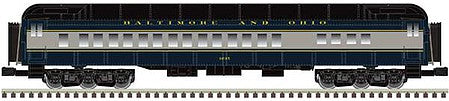 Atlas O 3007042 O Scale 70' Madison Heavyweight Combine and Diner Set - 3-Rail - Ready to Run -- Baltimore & Ohio Combine 1444, Diner 1035 (blue, gray)