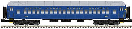 Atlas O 3007063 O Scale 70' Madison Heavyweight 4-Coach Set - 3-Rail - Ready to Run -- Reading, Blue Mountain & Northern 210, 211, 212, 214 (blue, gray)