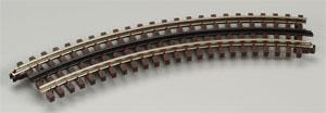 Atlas O 6043 O Scale 21st Century Track System(TM) Nickel Silver Rail w/Brown Ties - 3-Rail -- O27 Full Curved Section (8 pcs./circle)