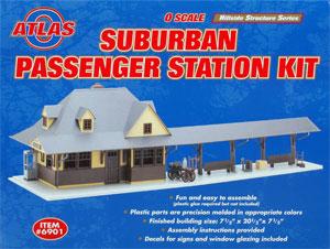 Atlas O 6901 O Scale Hillside Structure Series - Kit -- Suburban Passenger Station w/One Station Platform 7-5/16 x 10-5/16 x 7-1/2"