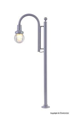 Viessmann 6141 HO Scale Swan-Neck LED Streetlight -- Warm White 2-3/8" 6cm Tall