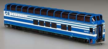 Bachmann 13346 HO Scale Colorado Railcar 89' Full-Dome - Ready to Run - Silver Series(R) -- Denali Princess "Hunter" A Car (Blue, white)