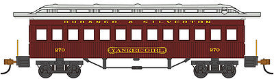 Bachmann 13409 HO Scale 1860 - 1880 Wood Coach - Ready to Run - Silver Series(R) -- Durango & Silverton #270 "Yankee Girl" (red)