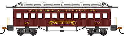 Bachmann 13409 HO Scale 1860 - 1880 Wood Coach - Ready to Run - Silver Series(R) -- Durango & Silverton #270 "Yankee Girl" (red)
